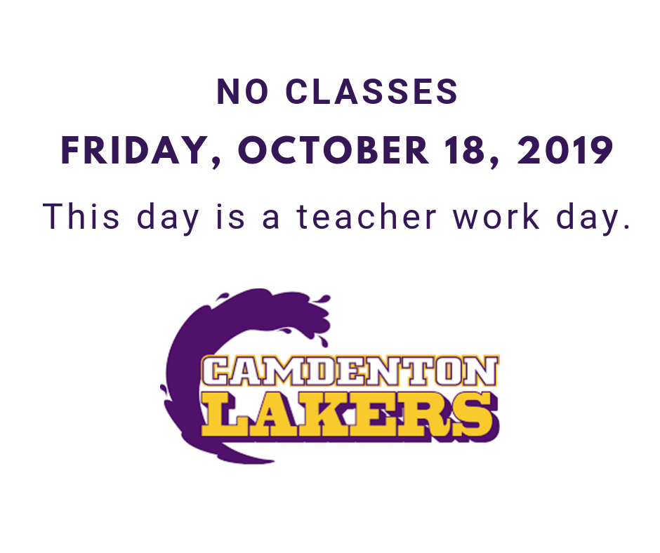 No classes on Oct. 18th