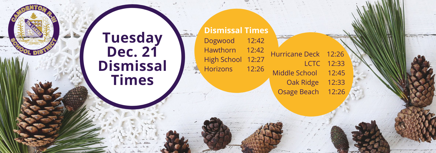 Dismissal times
