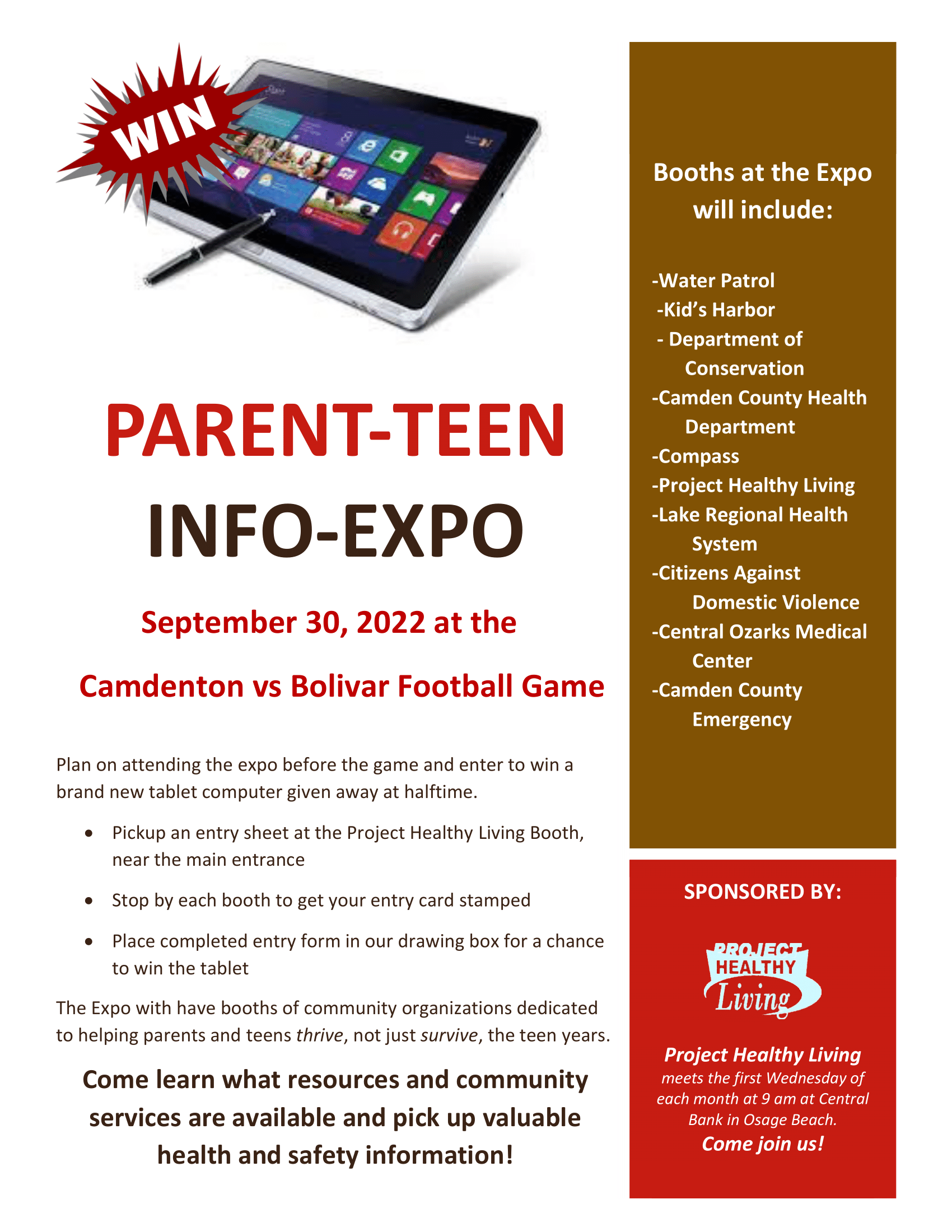 Parent - Teen Info -Expo